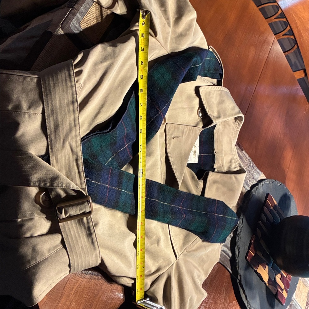 London Fog Beige Trench Coat with Belt - Picture 6 of 6